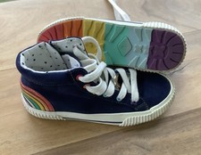 Next Girls Rainbow Boots Size 1 Zip & Lace Up