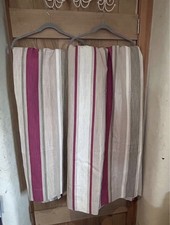 Laura Ashley Cranberry Stripe Curtains - 137cm X 200cm Wide 