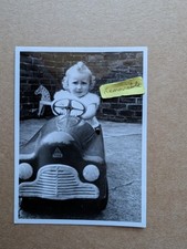 OLD PHOTO TOY PEDAL CAR GIRL