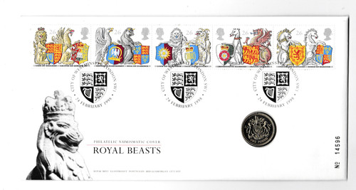 1998 royal beasts 1 - £1, coin