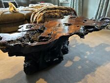 Brutalist Burl Edged Coffee Table Fascinating, magical and stunning!