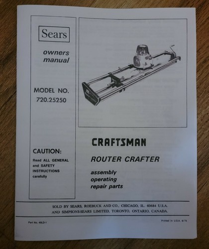Sears craftsman router - sears,