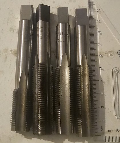 X 18 unf hand taps - 5/8",