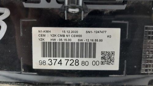 9837472880 dashboard peugeot - dashboard,
