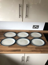 6 x Wedgwood Blue Pacific Oval