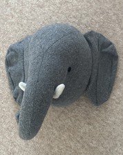 Elephant Head Wall Hanging Bedroom Decoration Animal Large Grey