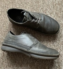 Cat Leather Casual Shoes UK 8 Dark Grey Caterpillar Lace Up Low P725229