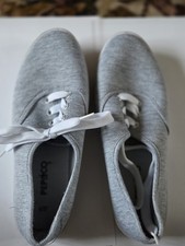 Grey Tie/slip On Canvas Shoes