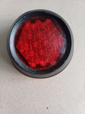 78mm Round Red Reflector - Bolt on Red Reflector Caravan Trailer Tractor Bike