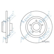 2x Brake Discs Solid For
