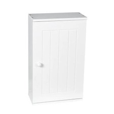 SINGLE DOOR BATHROOM WALL CABINETS WHITE MOUNTED CUPBOARD MDF STORAGE UNIT