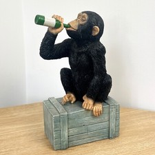 Ornament for Living Room Beer Monkey Figurine Large Statue Bar Pub Home Decor