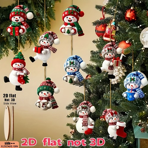 15pcs flat snowman - 15pcs, 2d