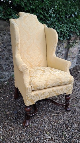 Antique wing armchair william - antique, armchair.william