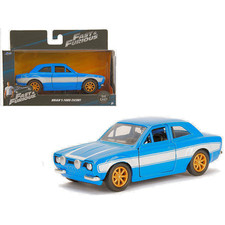 BRIAN'S FORD ESCORT RS2000 MK1 FAST & FURIOUS BLUE/WHITE 1:32 Jada Toys Movie Mo