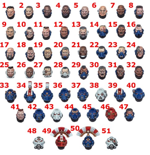 Singles space marine heads - space,