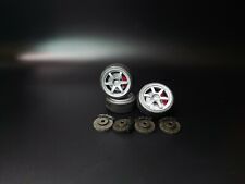 1/18 Volk TE37 Wheels tires brake discs for diorama or diecast UNPAINTED 