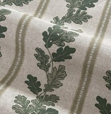 Green Striped Cotton Linen