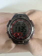 45 mm Armitron Marathon Indiglo Big Screen Chrono Alarm Watch T5K423 WR50m