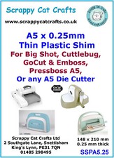 Thin Plastic Shim A5 x 0.25mm