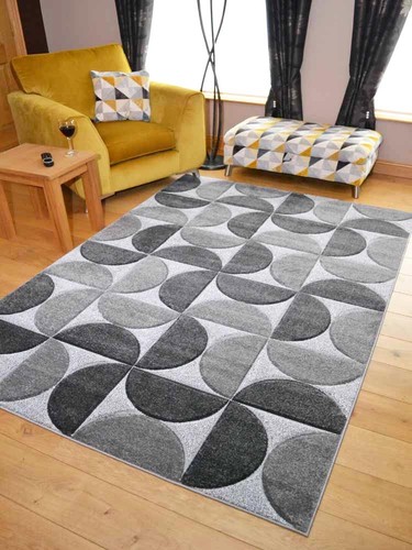 Grey silver rug - grey,