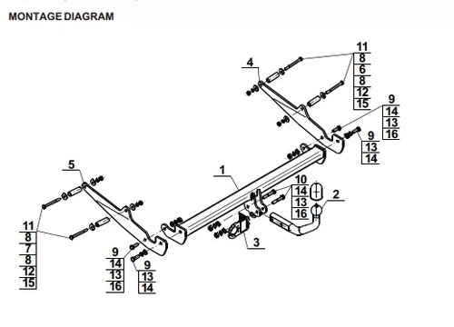 Swan neck tow bar - neck,