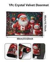 Christmas Doormat Rug Blue