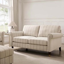 Dusk Sicily Linen Stripe 2 Seater Sofa RRP £599