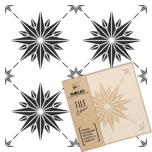 Reusable plastic tile stencil - reusable,
