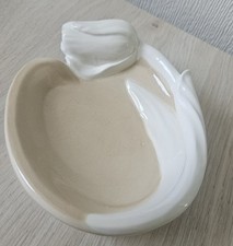 Vintage Large Soap Dish Tulip Flower Made in Italy Ceramic 1980s Soap Dish...