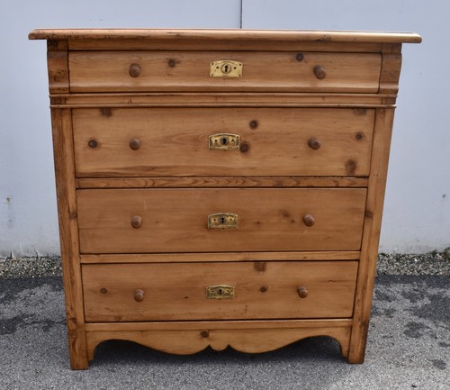 Antique pine chest four - antique, of