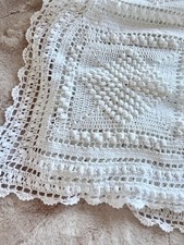 Cath Kidston,Genuine vintage crochet throw, very rare,White.Excellent Condition