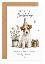 Jack russell birthday card - birthday,