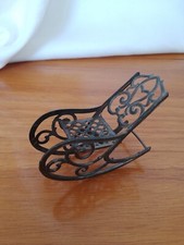 Antique Vintage Dolls' House Furniture French Metal Rocking Chair
