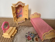 Barbie Cindy Doll House 1996 Furniture Dreamhouse Bedroom Wardrobe Vanity Mirror