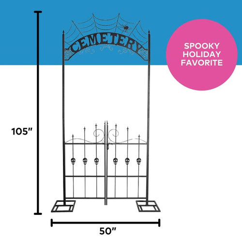Halloween cemetery archway - halloween,