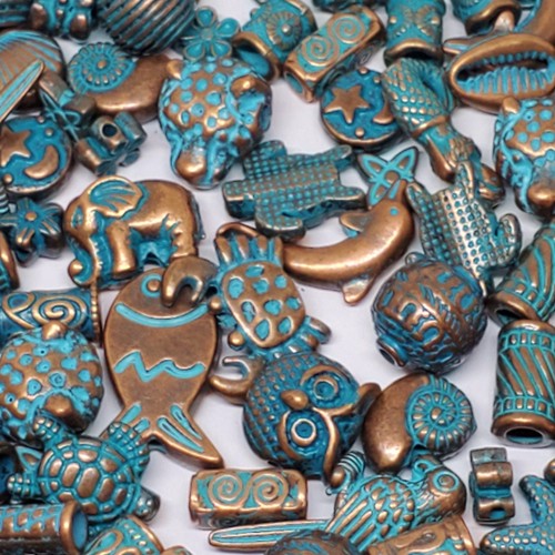 Antique copper patina metal - antique,