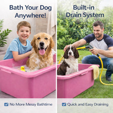 90L Dog Bath Tub Pink