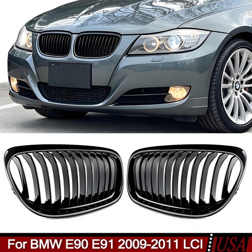 Pair gloss black front kidney - pair,