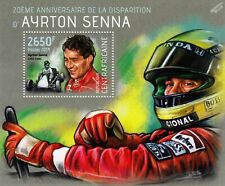 AYRTON SENNA (Go Kart) F1 GP Racing Car Driver Stamp Sheet (2014 Central Africa)