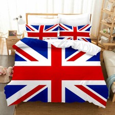 UNION JACK or ENGLAND Flag Bedding Set 2/3PCS Duvet Cover & Pillowcase(s) UK