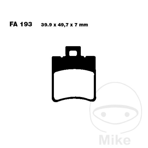 Pair brake pads ebc sfac193 - pair,