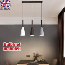 3 Way Pendant Light Kitchen Bar Hanging Ceiling Light Fixture E27 Base NO Bulbs