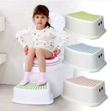 Plastic Step Stool Anti Non Slip Grip Kids Child Booster Toilet Potty Training