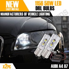 2x AUDI A4 B7 DRL LED BULBs 50w WHITE CANBUS ERROR FREE P21W 382 BA15s 1156