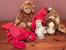 BEANIE BONGO MONKEY TRACKER BASSET ROVER RED DOG PINCHERS LOBSTER KUKU COCKATOO