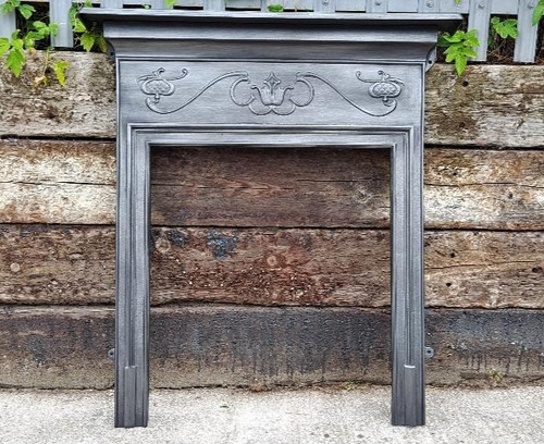 Art nouveau style fireplace - art,