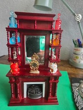 doll house furniture Victorian mirrored fireplace all items included  1.12th