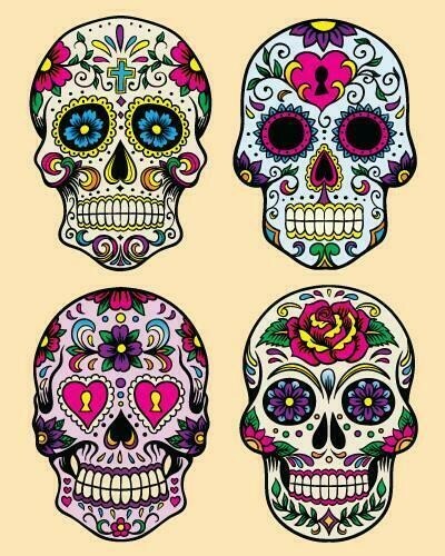 Pack mexican sugar skull - 4,