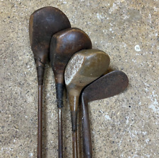 Antique Wooden Golf Clubs Vintage Clubs Ideal for Display x4